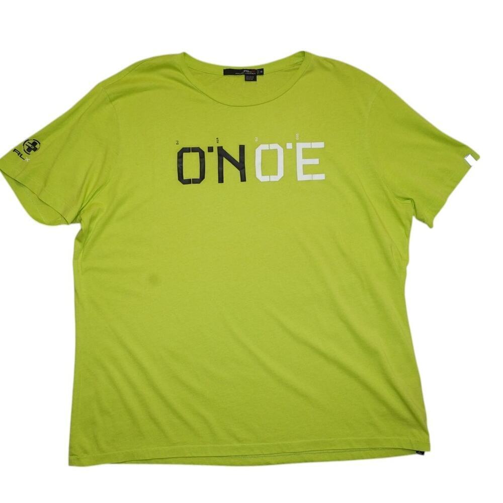 RLX Ralph Lauren Neon Green Graphic Logo Tee - Size XXL